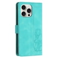 thumbnail image 3 of Leather For Apple iPhone 16 Pro Case Tulip Embossed 5-card  Flip Wallet Leather Case with Card Holder Magnetic Closure ,Detachable Wrist Strap,Shockproof Phone Cases Cover,Green,For iPhone 16 Pro, 3 of 9