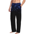 thumbnail image 6 of Logiee Black Blue Glitter Sparkles Print Pajama Pants for Men,Men’s Pajama Bottoms,Mens PJ Pants with Pockets & Button Fly-XX-Large, 6 of 6