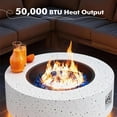 thumbnail image 5 of Evita 30" Round Outdoor Fire Pit Table 50,000 BTU Propane Fire Pit Table with with Golden LED Lights, 5 of 8