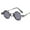 Wrap flower frame gray flakes, variant on Retro Sunglasses for Small Faces: Classic Metal and Plastic Mix, UV400 Protection, Vintage Style, All-Match Fashion