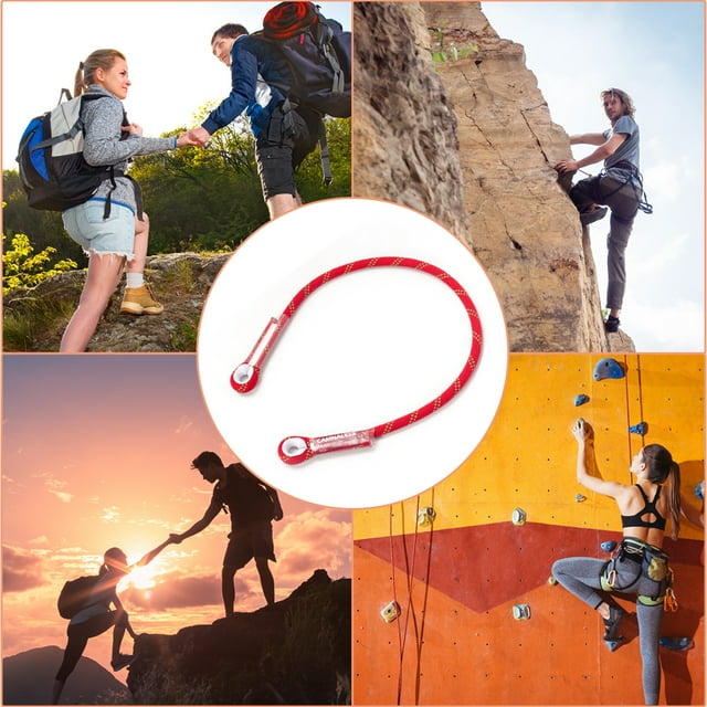 120 CM Prusik Cord Rope Loop Climb Gear Climbing Supplies Survival Fall Protection Rock Outdoor Activities Tree Arborist Hiking Red