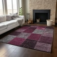 thumbnail image 6 of Addison Rugs Mayfield Washable Transitional Patchwork Merlot Rectangle Rug, 2'6" x 3'10", 6 of 6