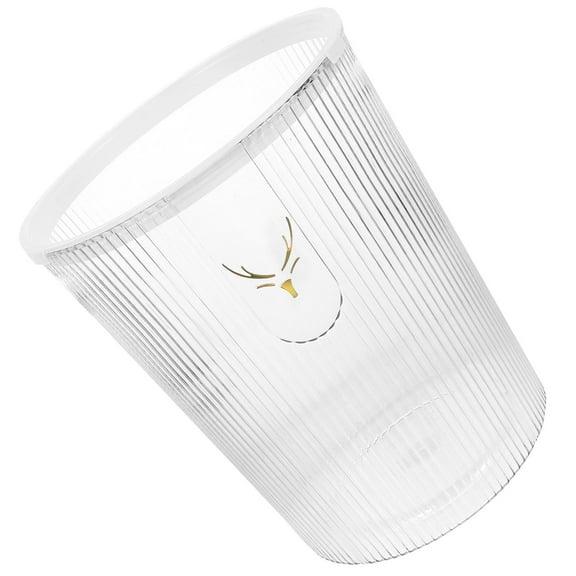 MLINS Automatic Small Trash Can Basket Cans Outdoor Bin Office White