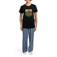 thumbnail image 4 of CafePress - Fermanagh Women's Dark Pajamas - Women's Short Sleeve Print T-Shirt and Pants Dark Cotton Pajama Set, 4 of 7