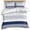 Blue, variant on 3 Piece Sage Green Stripe Duvet Cover Set Queen Size,Microfiber Comforter/Quilt Cover with Corner Ties and 2 Pillowcases,Modern Rustic Horizontal Green Striped All Season Bedding with Zipper Closure