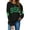 Black, variant on VILOVE Women's St. Patrick's Day Sweatshirt Clover Shirt Clover Print Long Sleeved Irish Gift Casual Loose Top Gray S-2XL