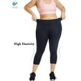 thumbnail image 6 of Deago Women's High Waist Yoga Pants Capri with Side Pockets Tummy Control Workout Running 4 Way Stretch Sports Leggings, 6 of 8