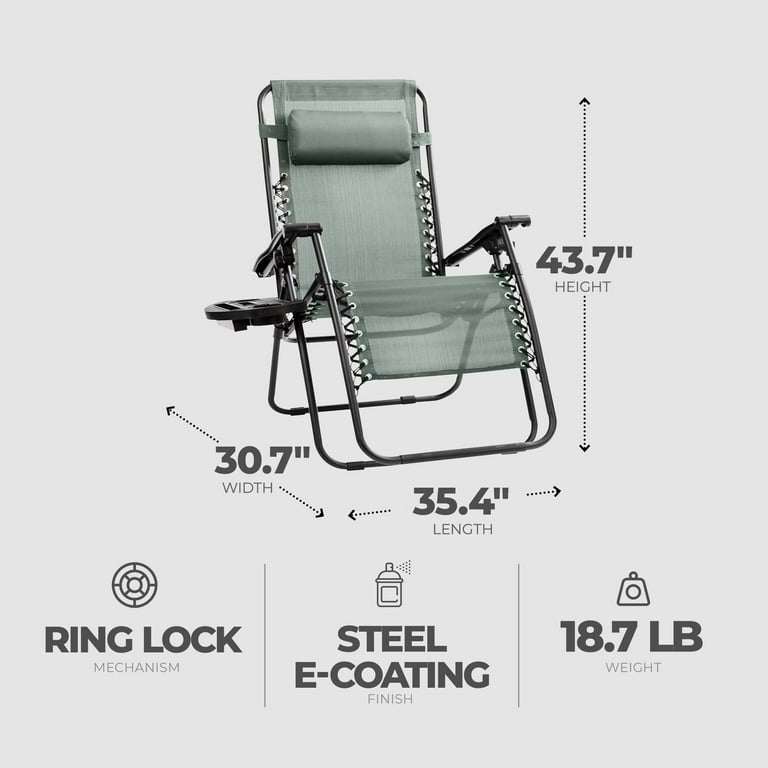 Four Seasons Courtyard Sunny Isles XL Zero Gravity Chair, Green (3 Four Seasons Courtyard Sunny Isles XL Zero Gravity Chair, Green (3