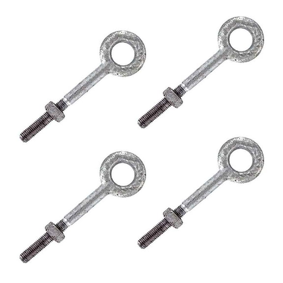 3/4" x  6" Galvanized Eye Bolt – 4 Pack