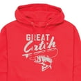 thumbnail image 3 of Instant Message - Great Catch - Fishing, Hunting, Camping - Men's Pullover Hooded Fleece Sweatshirt, 3 of 6