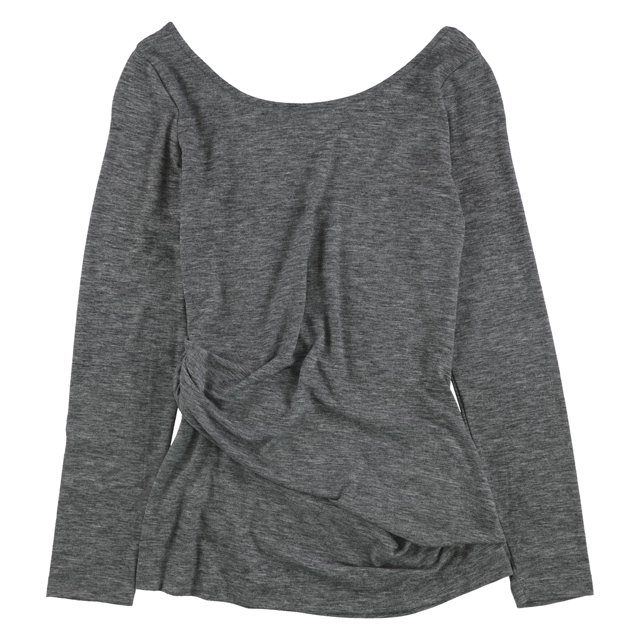 Rachel Roy Blouse en Tricot Froncé pour Femmes, Gris, Très Grand