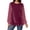 Hot Pink, variant on Velvet Chiffon Patchwork Top for Women Round Neck Blouse Elegant Floral Mesh Casual Comfy Stretchy Tops, Orange XXL