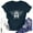04-Navy, variant on Women's T-Shirts Loose Fit Breathable Printed Mit Print Short Sleeve Stretchy Plus Size Stylish Crewneck Womens Graphic Tees Pink Size 2XL