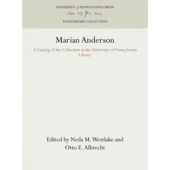 Anniversary Collection Marian Anderson, (Hardcover)