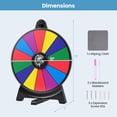 thumbnail image 3 of Gymax Roue de Prix Rotative 14 Emplacements Roue de Rotation avec Marqueur Effaceur pour Tableau Noir pour Prix, 3 of 10