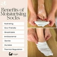thumbnail image 3 of Eco Bath London Moisturising Socks - 1 Pair, Breathable Soft Foot Moisturiser Socks for Overnight Hydration, 3 of 6
