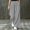 Gray, variant on Jesvior Women's Wide-Leg Corduroy Pants High-Waisted Pull-On Trousers with Pockets, Casual Solid Color Long Bottoms for Weekend Strolls, Coffee Dates and Travel Comfort