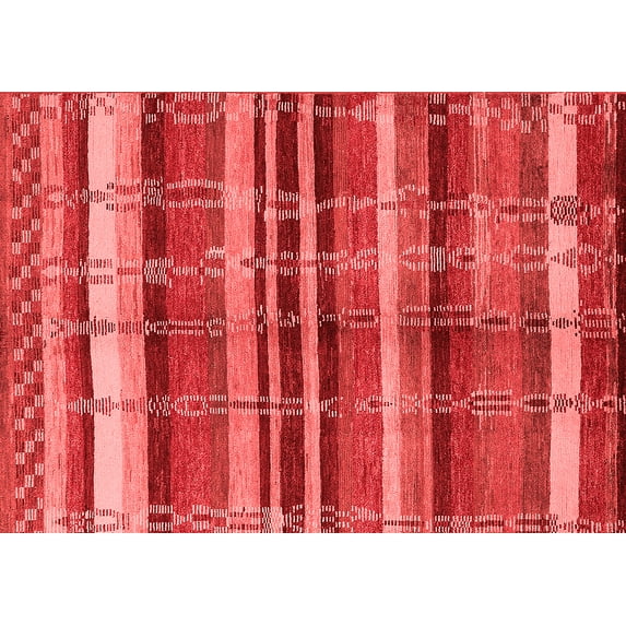 Ahgly Company Indoor Rectangle Oriental Red Industrial Area Rugs, 2' x 4'
