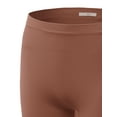 thumbnail image 4 of A2Y Women's Lightweight Mid Length Fitness Workout Seamless Ribbed Biker Shorts Cedar Wood SM, 4 of 5
