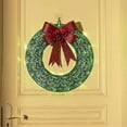 thumbnail image 2 of Pre-lit Outdoor Christmas Wreath Decoration, Christmas Decorations Outdoor Sacred Christmas Wreath With Lights Green, 2 of 5