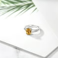 thumbnail image 4 of Gem Stone King 1.65 Ct Oval Checkerboard Yellow Citrine 925 Sterling Silver Solitaire Engagement Ring, 4 of 4