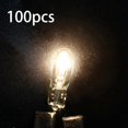 thumbnail image 2 of 100x T5 Glass Light Bulb Car Lights Lamp Headlights Lamp Car Instrument Panel Brake Light 12W 12V Dashboard Bulbs, 2 of 5