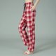 thumbnail image 3 of Pantalones de dormir a cuadros de algodón puro para mujer, ropa de dormir femenina, pijama de talla grande, pantalones para el hogar, 3 of 4