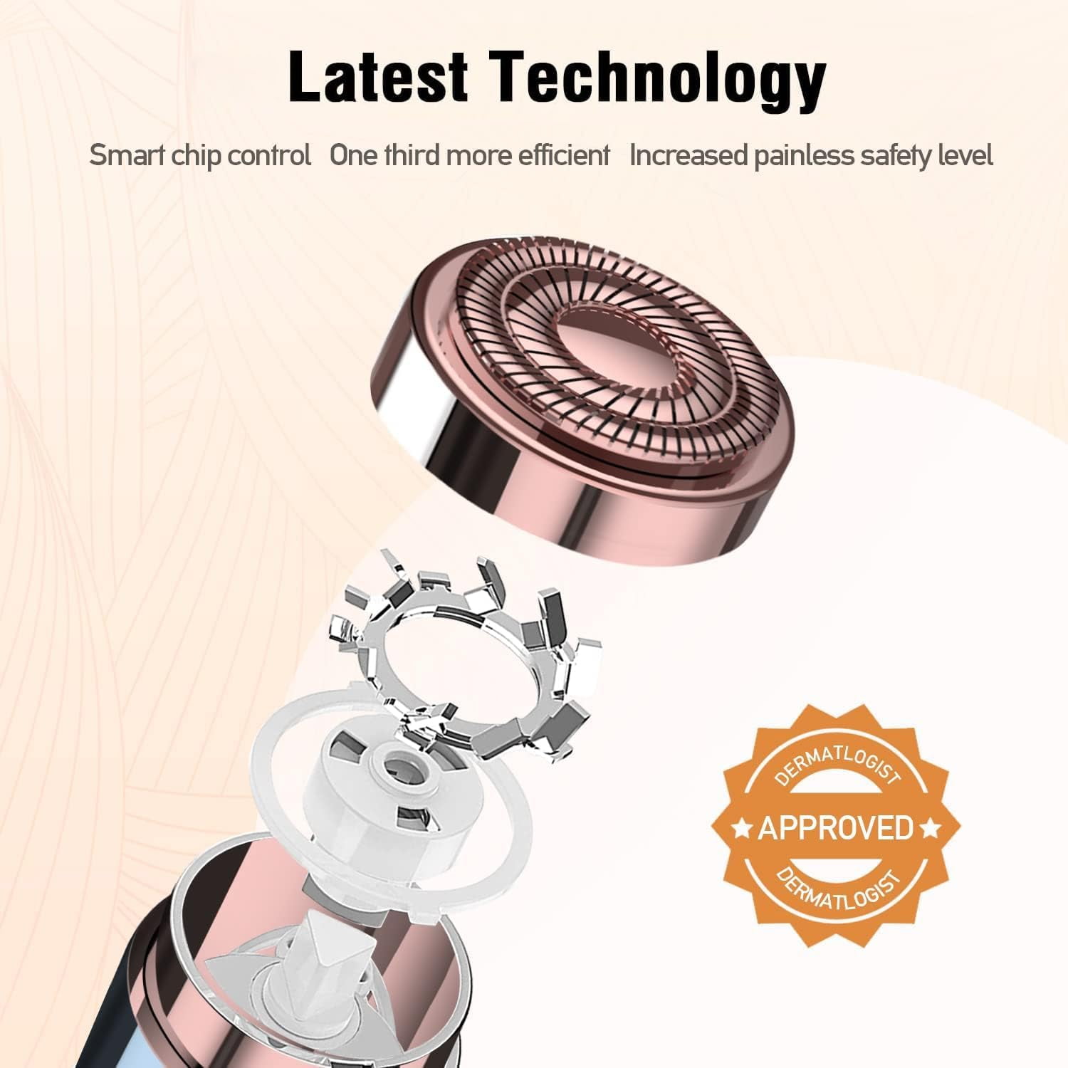 Facial Hair Remover for Women's Face Chin Lip Mustache Neck Armpit Peach Fuzz, SEIHAI Electric Painless Hair Removal Device