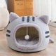 thumbnail image 2 of Cama semicerrada para gatos, tienda de campaña cálida para mascotas, cojines para tumbonas, tienda de campaña lavable para casa de gatos, 2 of 5