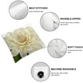 thumbnail image 6 of Flower Throw Pillows with Insert Included Decorative Handmade Accent Round Pillow Cushion for Couch Bedroom Aesthetic Home Decor White, 6 of 7