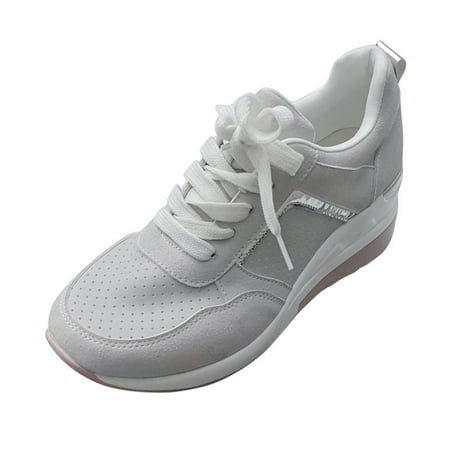

autumn winter shoes Women s Summer Lace-up Round Toe Breathable Platform Casual Sneakers