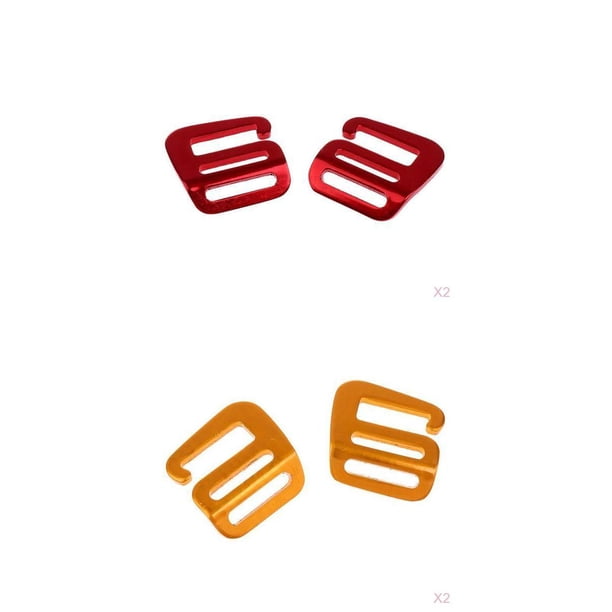 Hebilla de cincha ajustable bicolor de 25 mm con gancho en G para correas de equipaje 4 pares