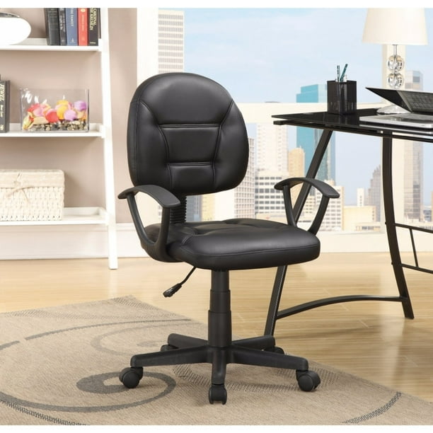 Adjustable Height Office Chair Black - Walmart.com - Walmart.com