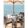 thumbnail image 3 of Outdoor Tablecloth with Umbrella Hole for Patio/Picnic/Party/Camping, Coastal Turtle Waterproof Table Cloth Square Cover Washable, Blue Ocean Coral Conch Beach Nautical (54"x 54"), 3 of 9
