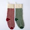 thumbnail image 4 of Deeceymbur Multi-Color Polka Dot Knitted Christmas Stocking Spacious Holiday Gift Bag Home Fireplace Christmas Tree Decor Sock, 4 of 6