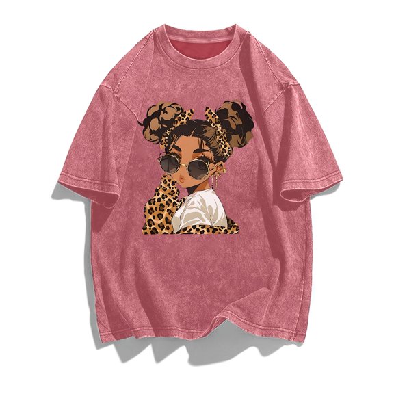 plus size plus size womens oversized washed vintage t shirt leopard print cool graphic crew neck short sleeve casual tee y2k streetwear tops