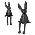 thumbnail image 3 of 2 Estatuas Decorativas De Conejo Sentado De Cerámica Para Estante, Adorno Para Sala De Estar, 3 of 8