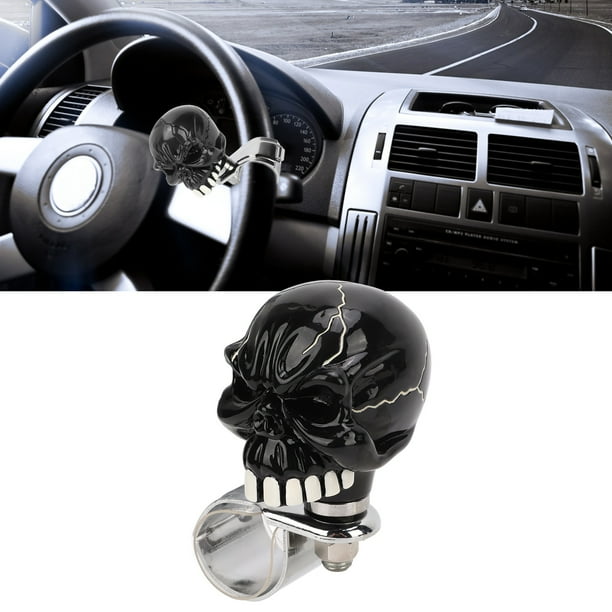 Steering Wheel Suicide Knob Skull Shape Nonslip Car Steering Wheel Decorative Universal For SUV For Trucks Black Red Green Yellow