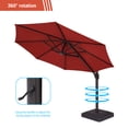 thumbnail image 4 of FLAME&SHADE 11ft Patio Offset Outdoor Hanging Umbrella w/Base,360 Degree Rotating for Backyard, Garden and Deck,Red, 4 of 6
