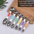thumbnail image 2 of Cucharas de medición de mano Pastel seco Set de acero inoxidable CHEF DE CAFILLA DE COCINA DE CAFILES PARA NIÑOS ADULTOS COCINA DE COCINA COCINA Herramienta de aceite Accesorios 6 piezas, colorido AweSitey HA009706-02, 2 of 6