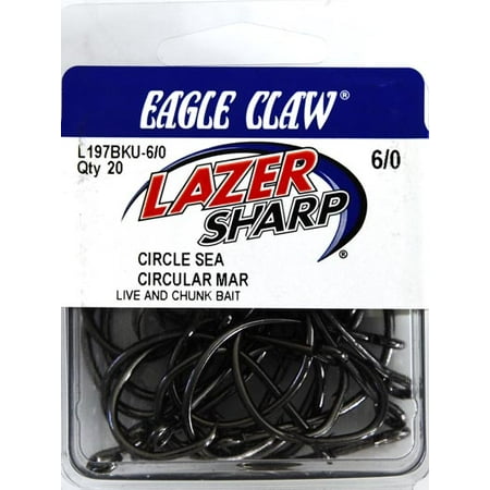 Lazer Sharp Black Circle Hook (Best Hooks For Snapper Fishing)