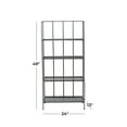 thumbnail image 4 of DecMode 24" x 49" Black Metal Indoor Outdoor Tall Folding 4 Shelves Bakers Rack, 1-Piece, 4 of 10
