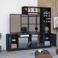 thumbnail image 4 of DeeHome Kava Entertainment Center, Six External Shelves, Double Door Cabinet, Storage Spaces for TV´s up 37" -Black, 4 of 7