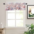 thumbnail image 2 of Christmas Candy Ice Cream Valances for Windows Gingerbread Castle Winter Rod Pocket Curtain Valance Window Treatment Short Curtains for Kitchen Living Room, 58"x16", 2 of 5