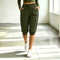 thumbnail image 2 of SwiftWear Women's Cargo Capri Pants with 4 Pockets Drawstring Elastic Waist Casual Cropped Joggers, 2 of 8