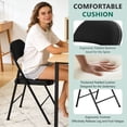 thumbnail image 6 of HOUSNIFLEX 4-Pack Fabric Folding Chairs, Padded Seat & Back, Heavy Duty Metal Frame, Portable Foldable Chairs for Home, Party & Events, Black, 6 of 9