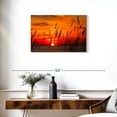 thumbnail image 3 of Elephant Stock Chesapeake Bay Sunrise Wall Art - Horizontal Canvas Wall Art - Living Room Wall Decor - Nature Canvas - Orange And Black Decor - 30" x 20", 3 of 8
