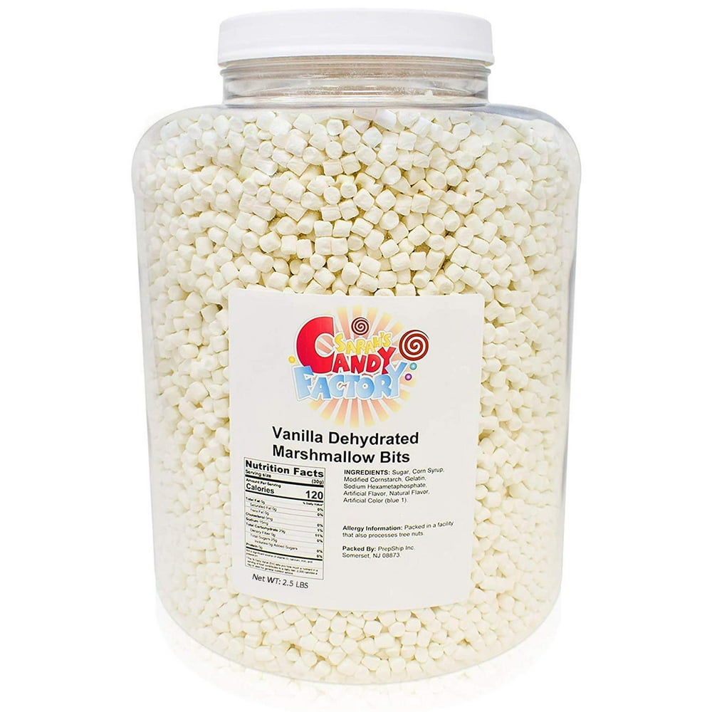 Vanilla Dehydrated Marshmallow Bits in Jar, 2.5 Pounds (2.5 Lbs in Jar