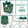 thumbnail image 2 of 20 Sets Green Wedding Favor Boxes 5.7x2.6x6.3Inch Thank You Paper Gift Boxes with Handle Ribbon Tag Pin, 2 of 5