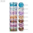 thumbnail image 1 of Chunky Sequin Glitter Eyeshadow Set 7 Colors for Face Body and Party Makeup, 1 of 10
